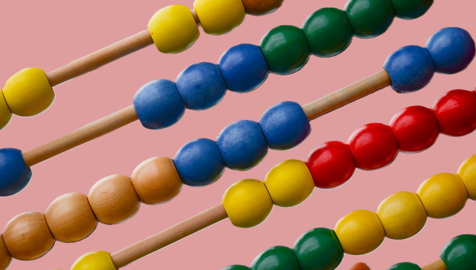 Abacus for math Tidy uncluttered living room with pink chair