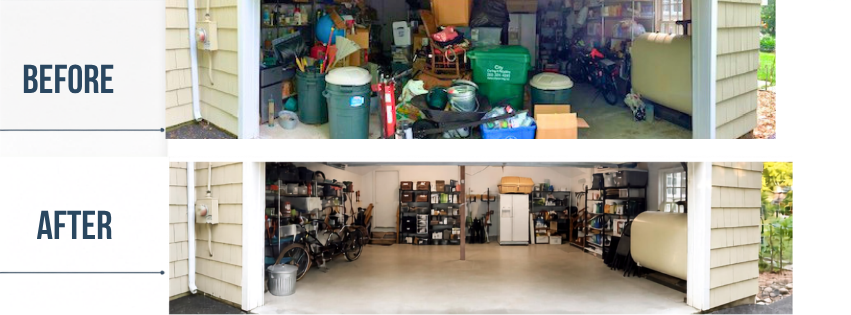 BeforeAfter Photo Comparison Garage Organization